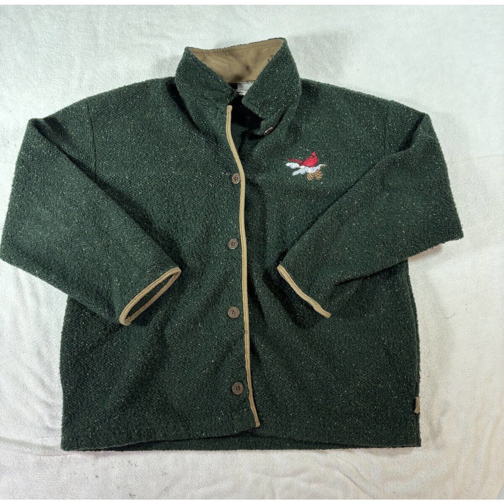 Artisans USA Made Vintage Button Up Cardigan Sweater Cardinal Size Large